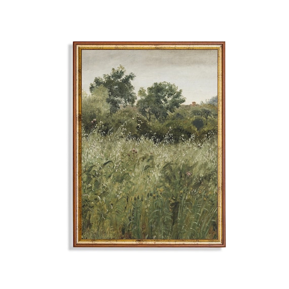 Vintage Country Landscape Farm Field Poster