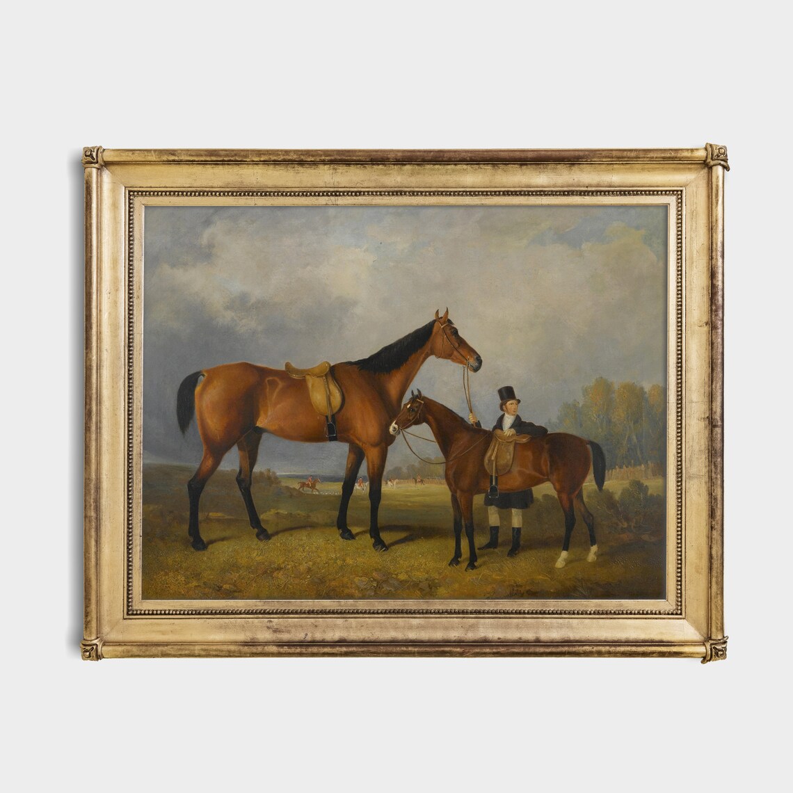 Horse Painting Rustic Moody Animal Art Print - Image 2