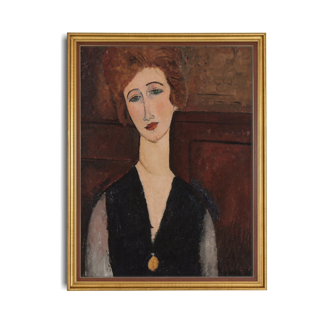 Antique Woman Portrait, Vintage Rustic Art Print - Image 2
