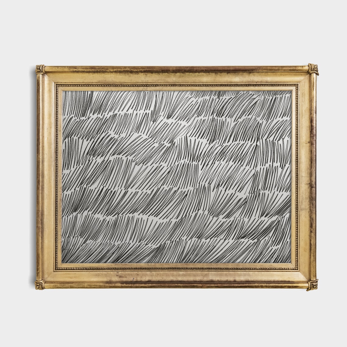 Black Ink Diagonal Stroke Abstract Sketch Modern Minimalist Poster
