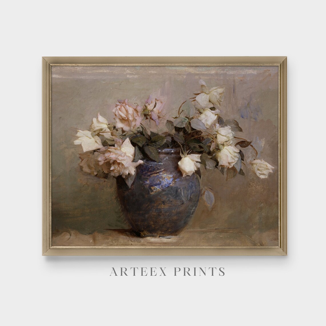 Vintage Still Life With Roses, Rustic Wall Art Print - Image 3