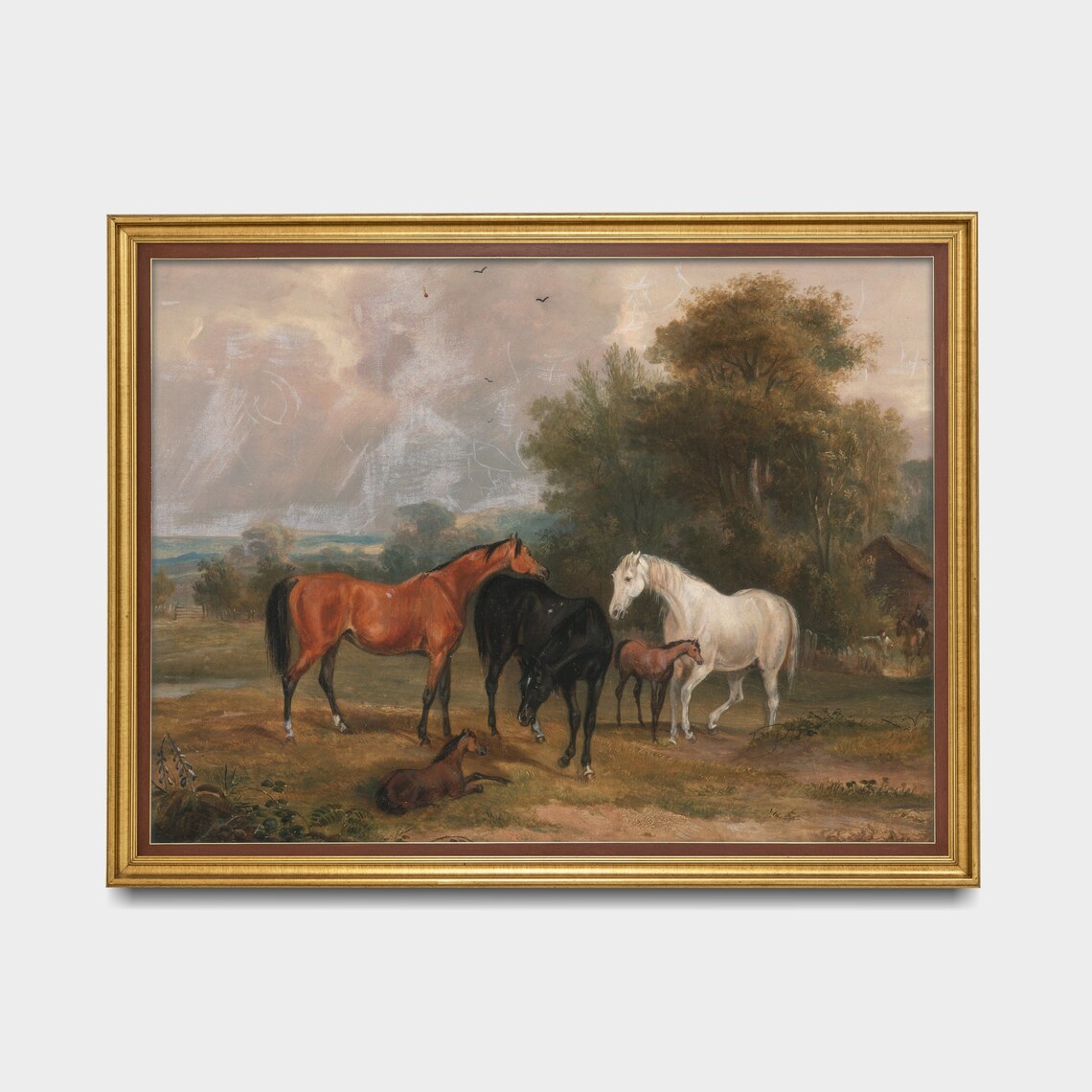 Vintage Horse Painting, Equestrian Farmhouse Art Print - Image 5