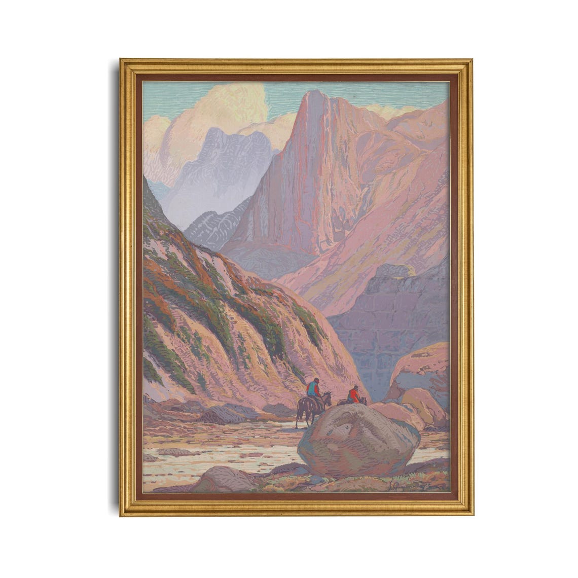 Southwest Canyon Riders Desert Cliffs Horseback Western Poster - Image 5