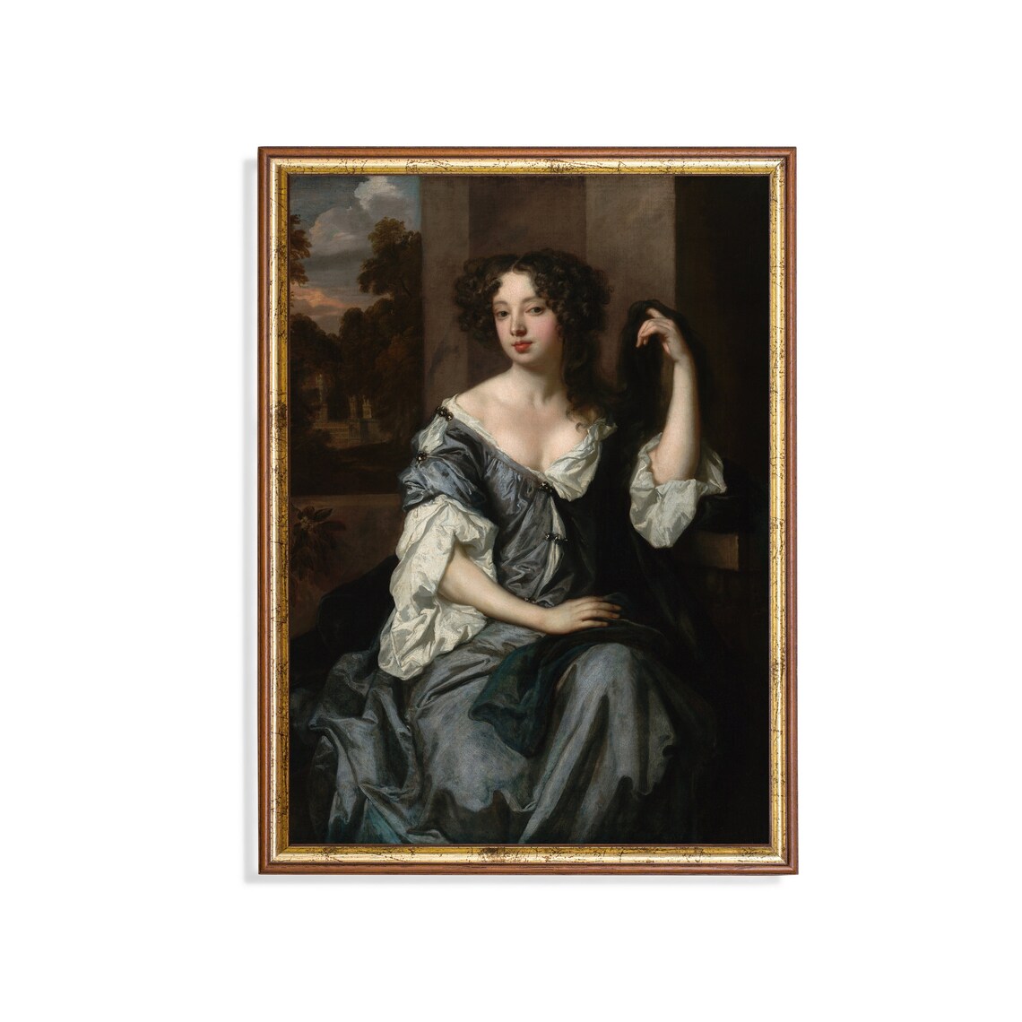 Vintage Woman Portrait, Rustic Fine Art Print