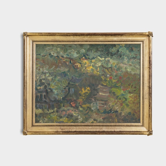 Printed And Shipped Vintage Abstract Painting Antique Moody Print Rustic Wall Art Livingroom Art Contemporary Prints