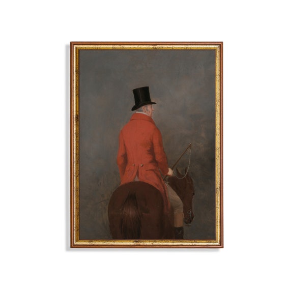 Gentleman On Horse Vintage Equestrian Art Print