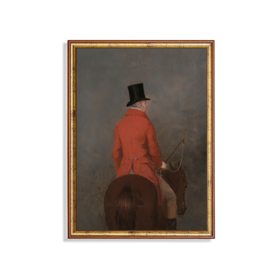 Gentleman On Horse Vintage Equestrian Art Print