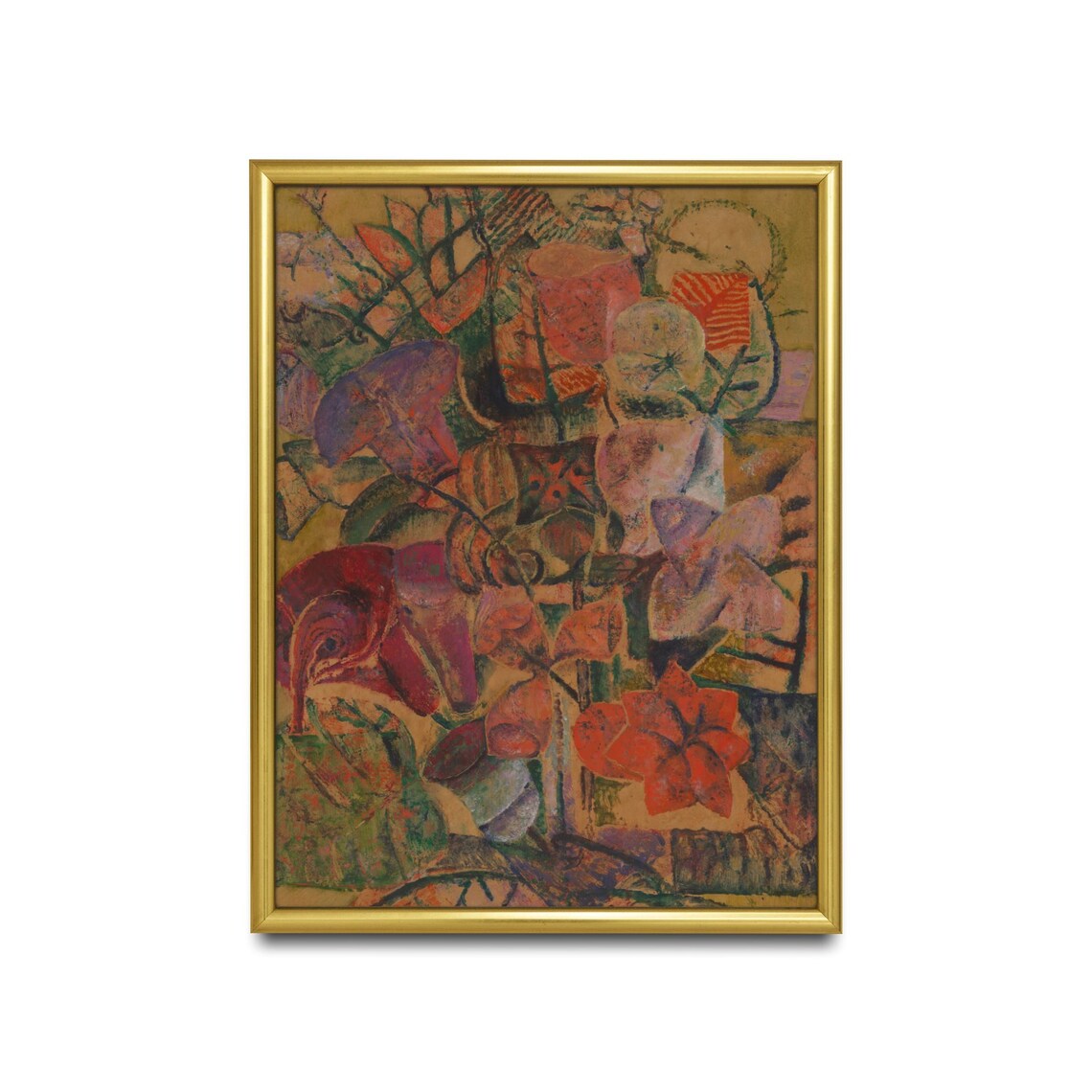 Vintage Abstract Floral Bouquet Pattern Art Print - Image 2