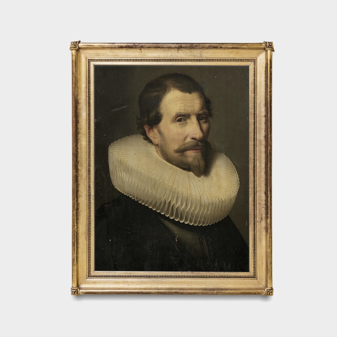 Dutch Gentleman With White Ruff Vintage Baroque Portrait Oil Poster - Image 2