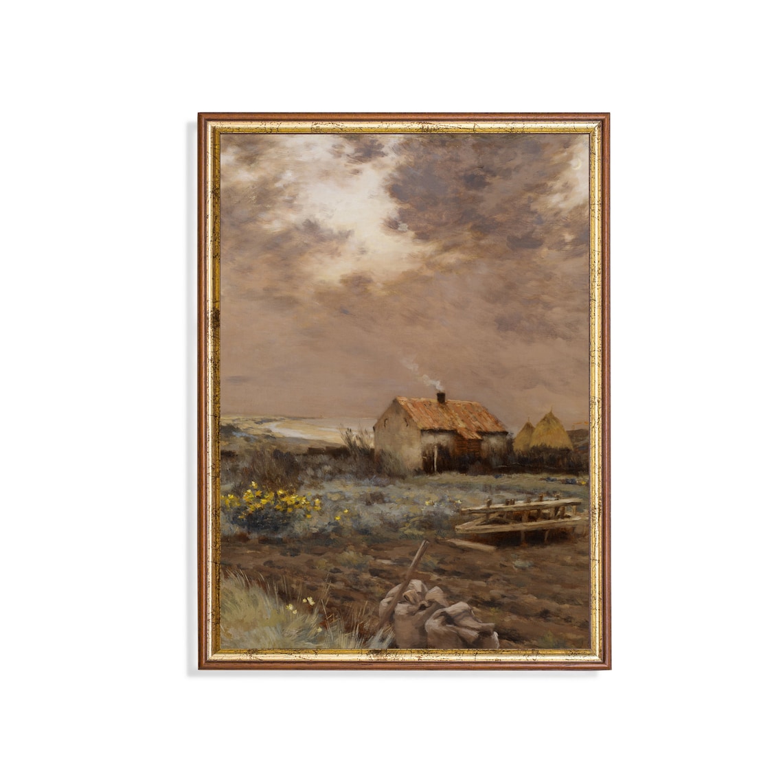 Victorian Summer Landscape Art Print, European Vintage