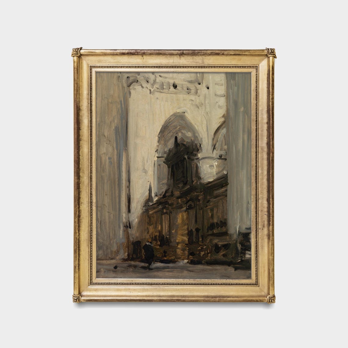 Printed And Shipped Vintage Interior Painting Antique Architecture Print Moody Rustic Fine Art Physical Prints European Decor - Image 5
