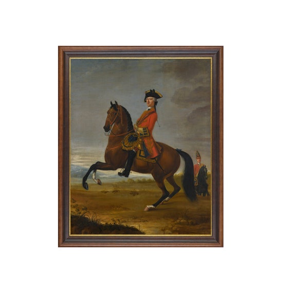 Mailed Art Vintage Equestrian Painting Antique Horse Print Moody Rustic Art Farmhouse Decor Fine Art Printed And Shipped