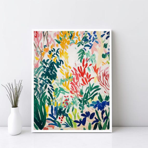 Fauvism Wall Art Colorful Abstract Vibrant Painting Decor Print Trendy Apartment Poster Sg312