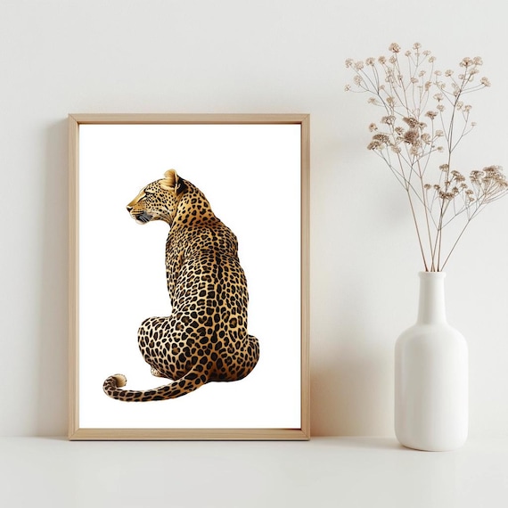 Cheetah Wall Art Leopard Print Poster Lucky Me Trendy Gallery Preppy Painting Sg307