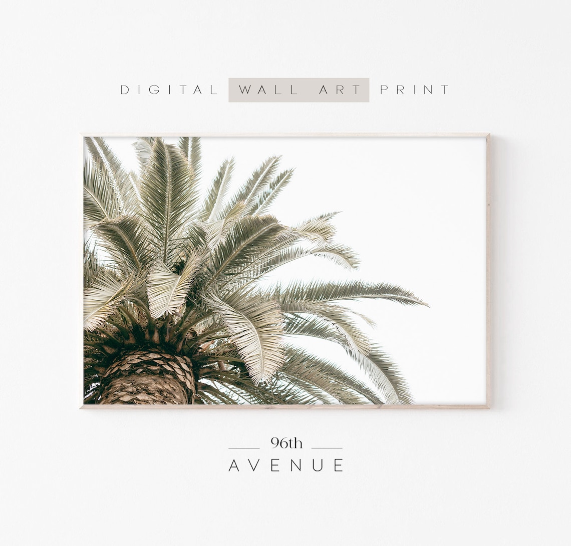 Palm Tree Print, Tropical Beach Art Print