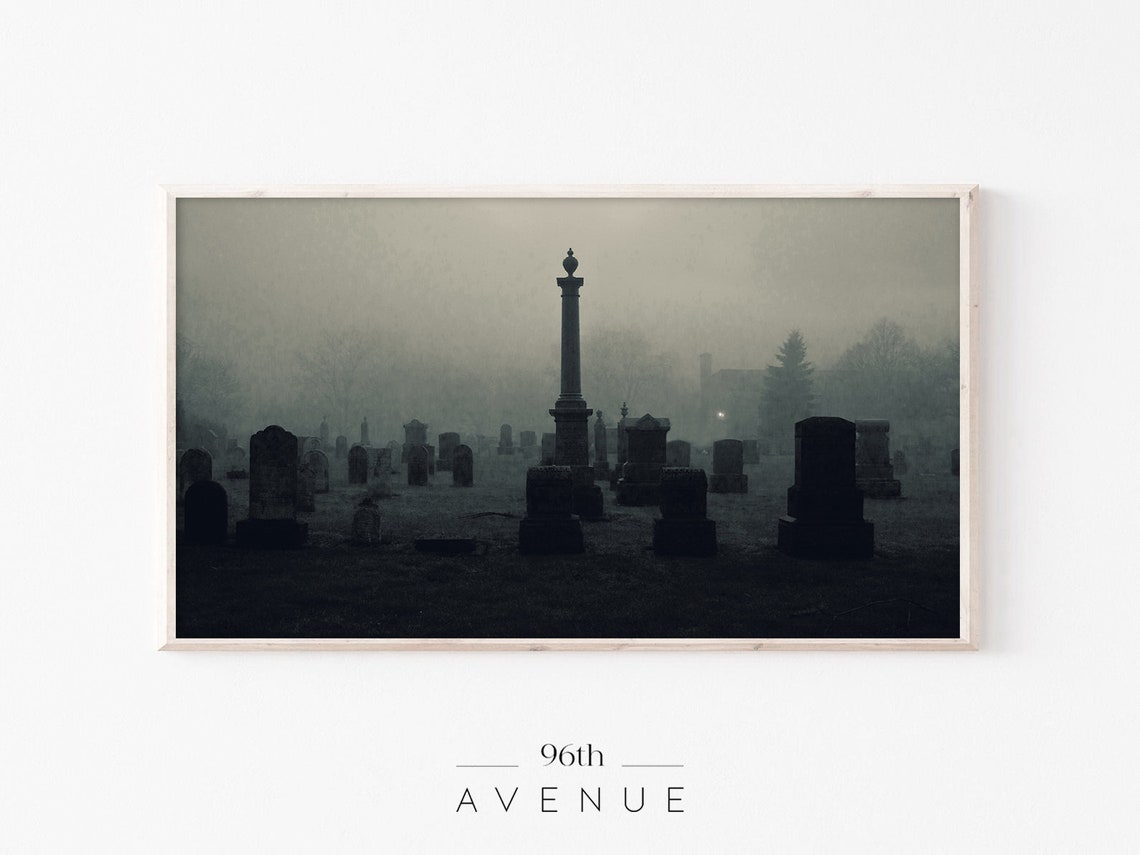 Halloween Spooky Graveyard Art Print