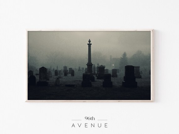 Halloween Spooky Graveyard Art Print