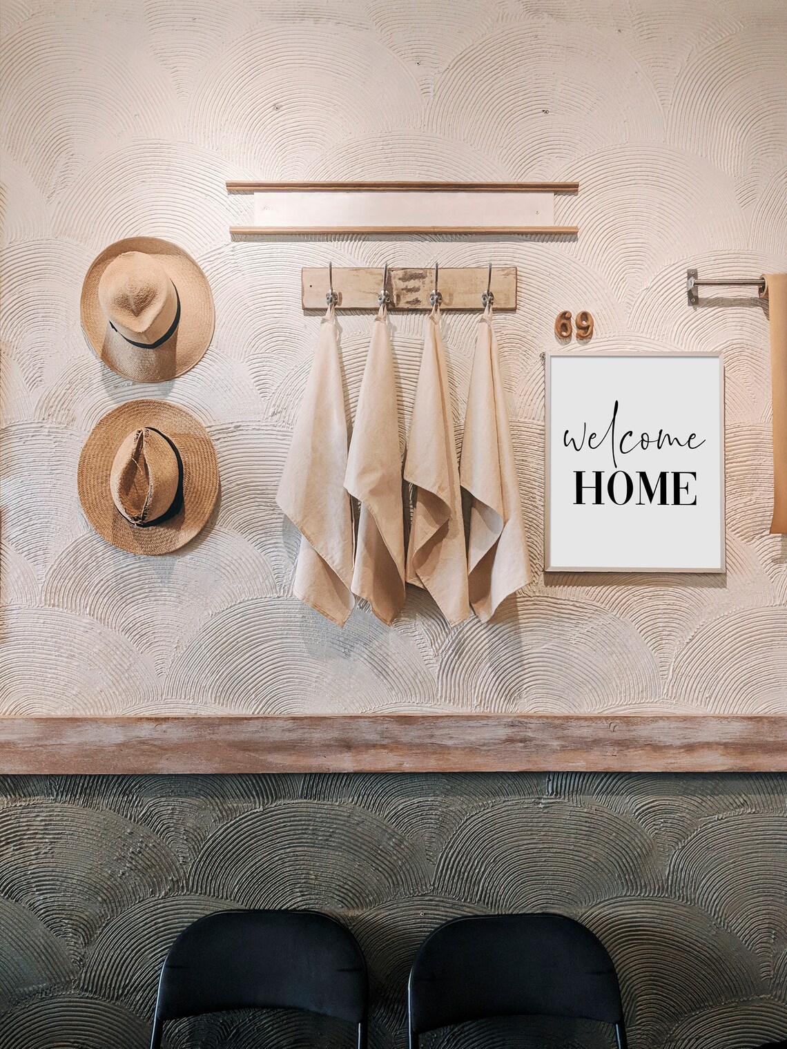 Welcome Home Typography Art Print, Entryway Decor - Image 2