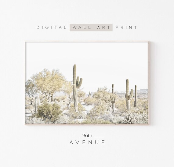 Desert Landscape Print Arizona Desert Wall Art Southwestern Decor Instant
