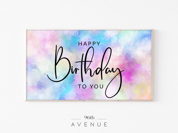 Frame TV Birthday Happy Birthday Art Print