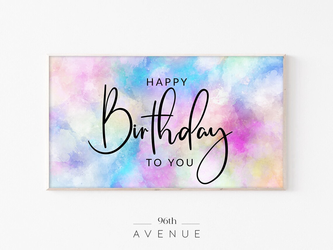 Frame TV Birthday Happy Birthday Art Print