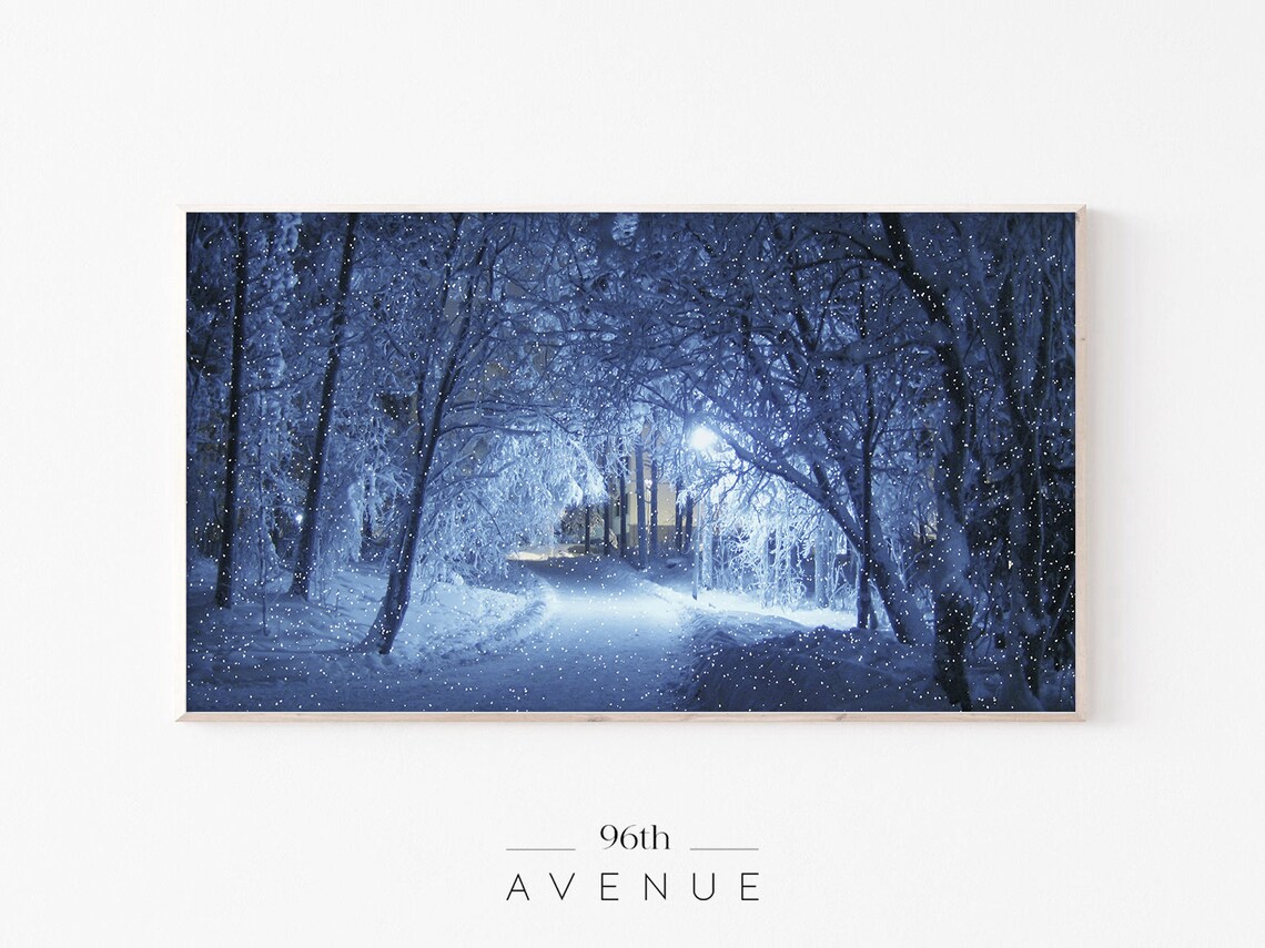 Christmas Winter Wonderland Art Print for TV Decor