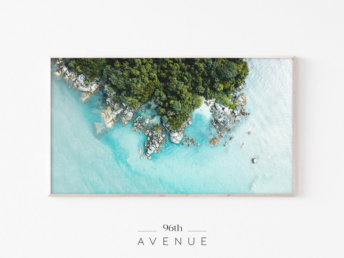 Frame Tv Art Tropical Beach Art Frame Tv Instant