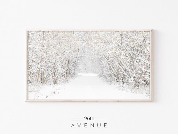 Winter Snowy Trees Art Print, Snow Covered Forest