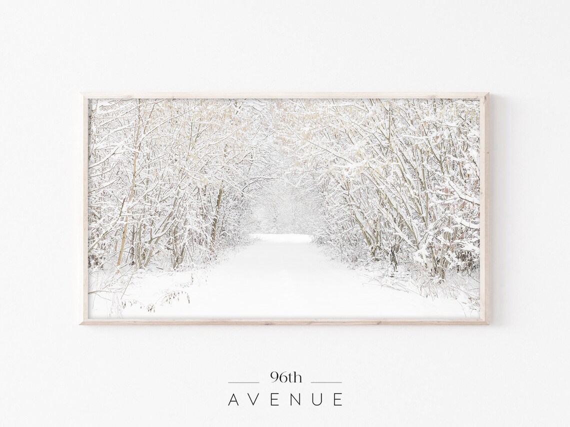 Winter Snowy Trees Art Print, Snow Covered Forest