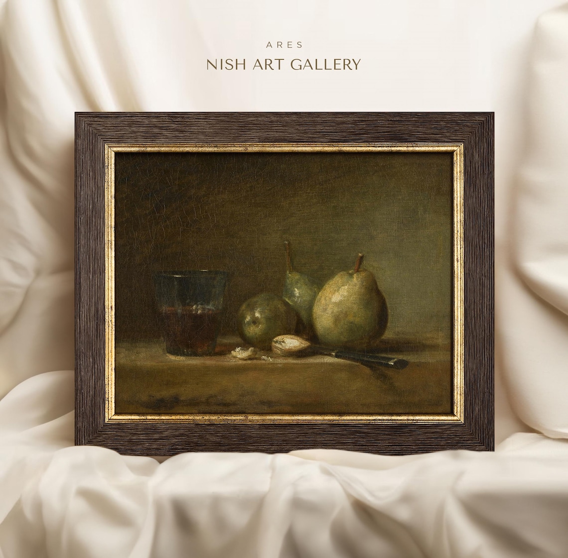 Vintage Fruit Painting Art Print, Kitchen Still Life
