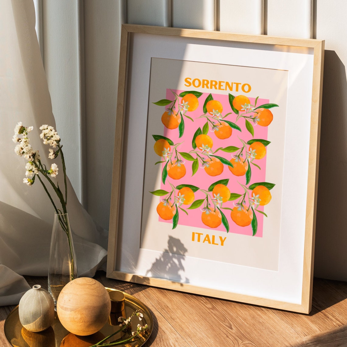 Sorrento Italy Oranges Art Print, Fruit Market - Image 4