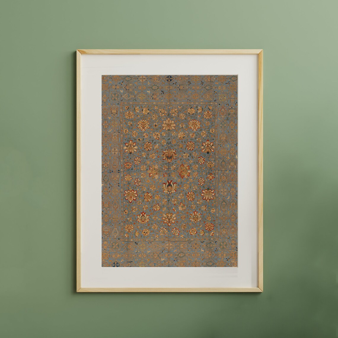 Antique Textile Vintage Tapestry Pattern Art Print - Image 3