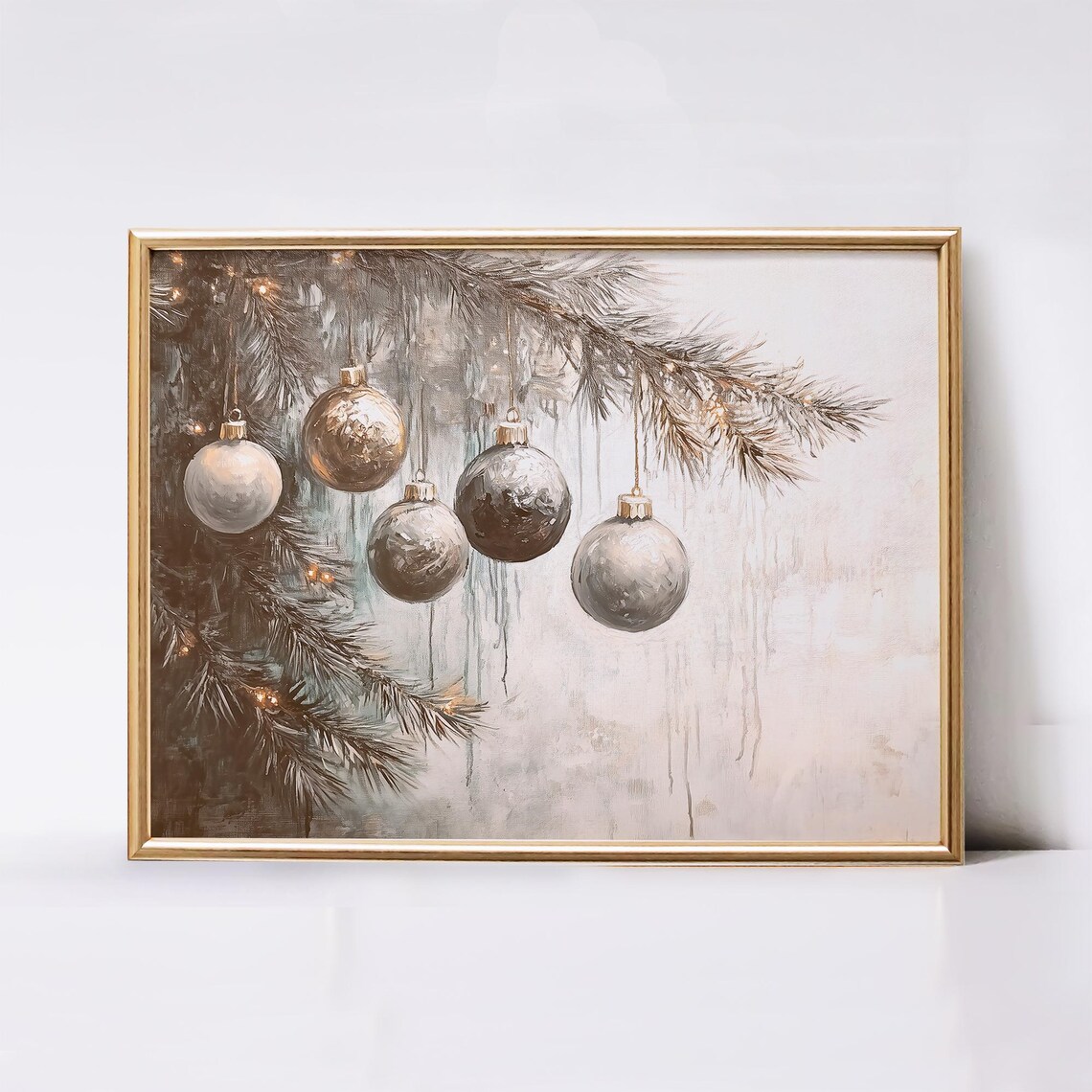 Neutral Christmas Prints, Vintage Holiday Wall Art - Image 3