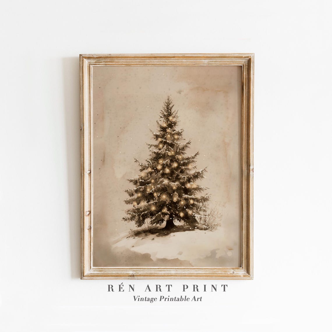 Christmas Tree - Vintage Winter Art