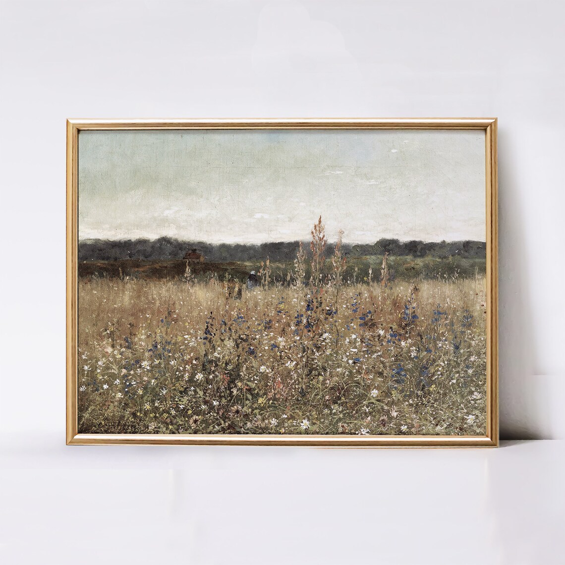 Vintage French Country Wildflower Field Art Print - Image 2