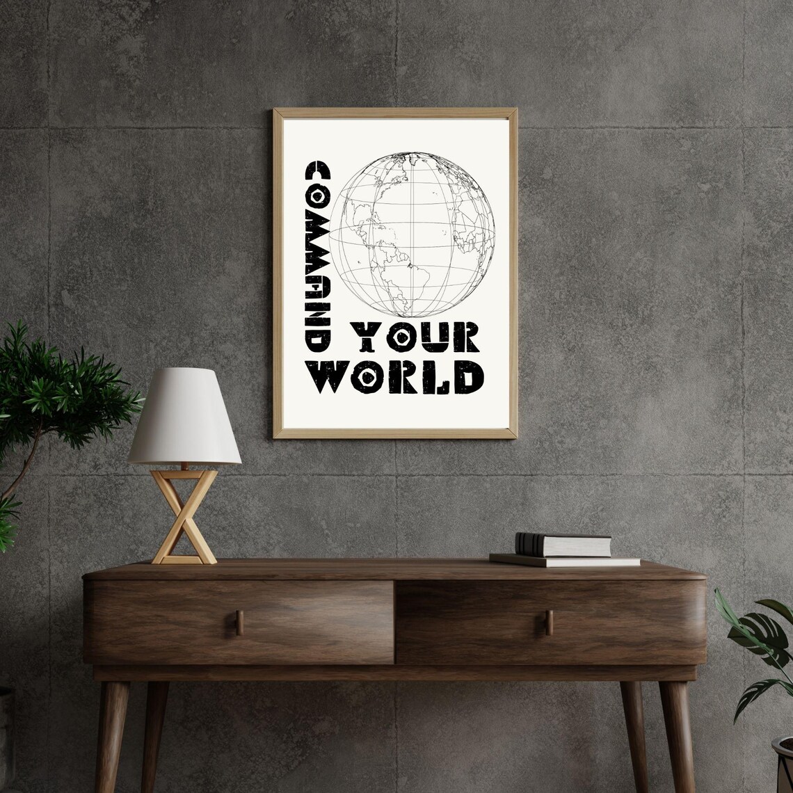 Command Your World Motivational Minimalist Art Print - Image 6