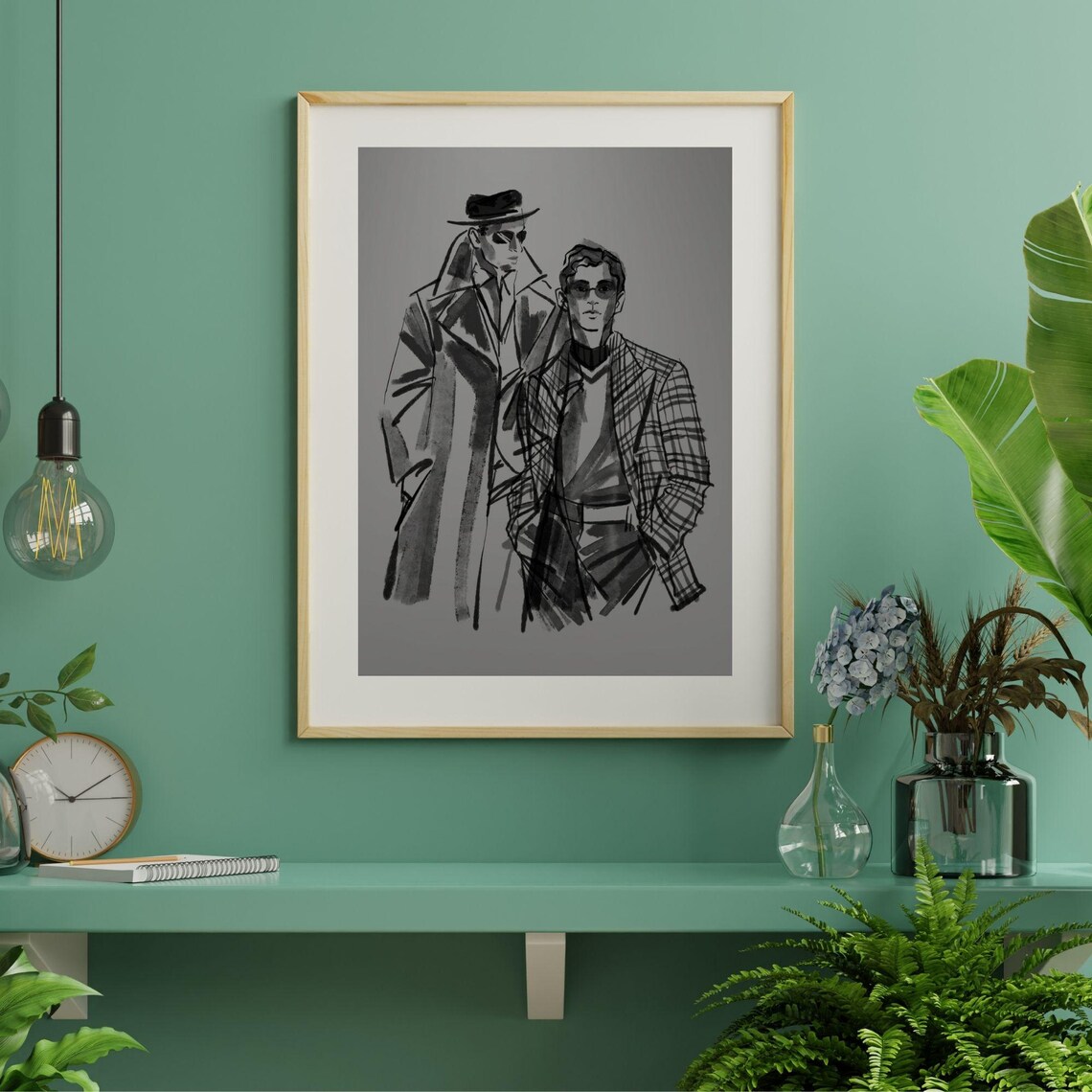 Sophisticated Masculinity Modern Wall Art - Image 3