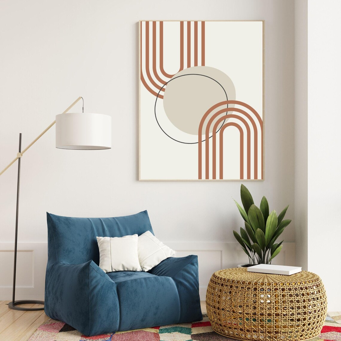 Boho Abstract Shapes, Minimalist Geometric Design - Image 2