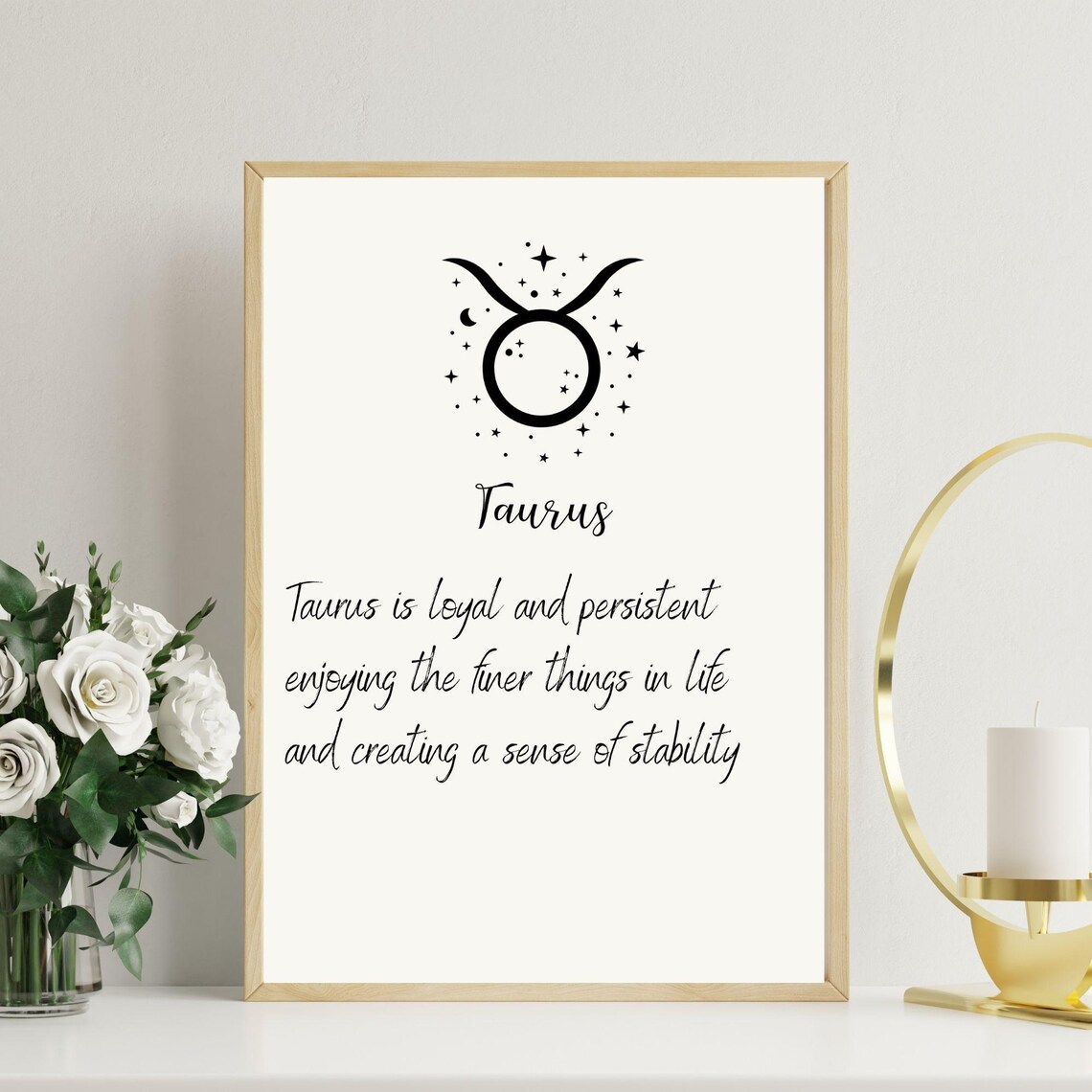 Taurus Zodiac Sign, Minimalist Art Print - Image 7