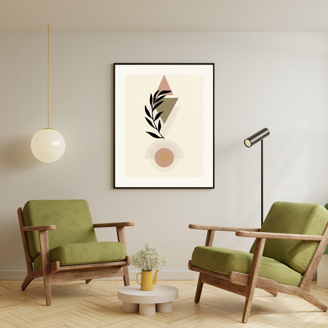 Boho Minimalist Leaf Design, Room Decor Art Print - Image 6