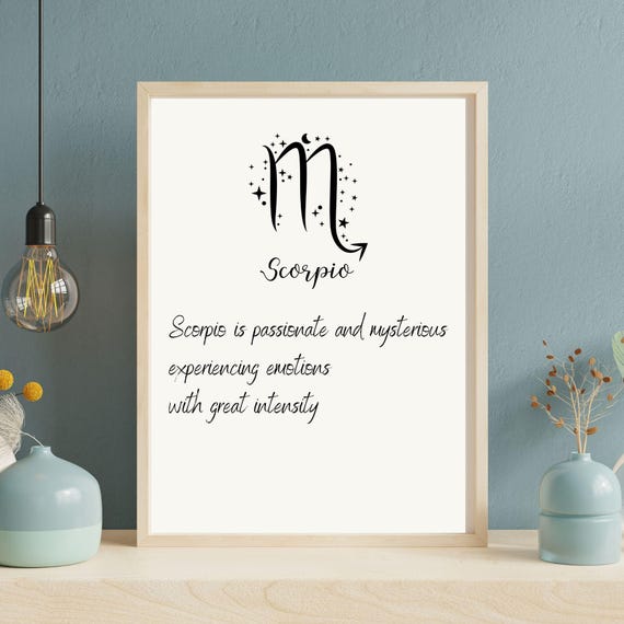 Scorpio Zodiac Sign Minimalist Art Print