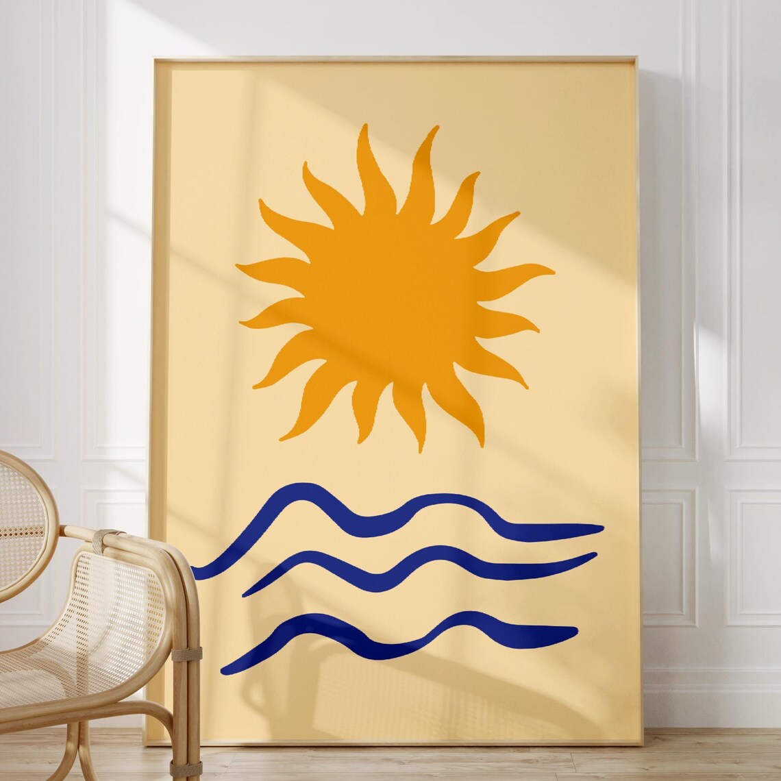 Sun and Sea Abstract Coastal Art Print
