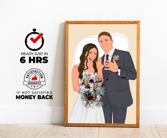 Faceless Portrait Custom Illustration Personalised Photo Photo Illustration Personalised Portrait Boyfriend Gift Girlfriend Gift
