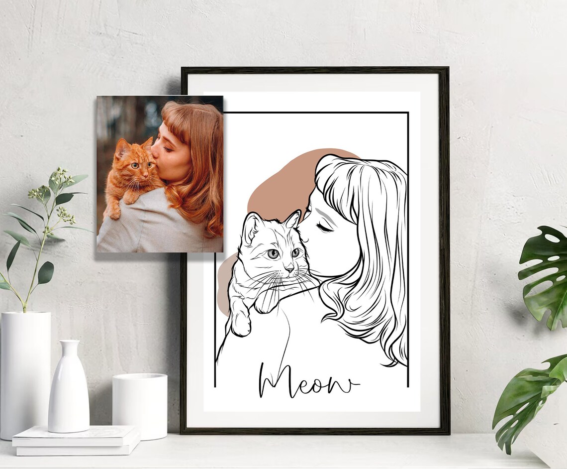 Custom Line Drawing Portrait Art Print, Anniversary Gift - Image 6