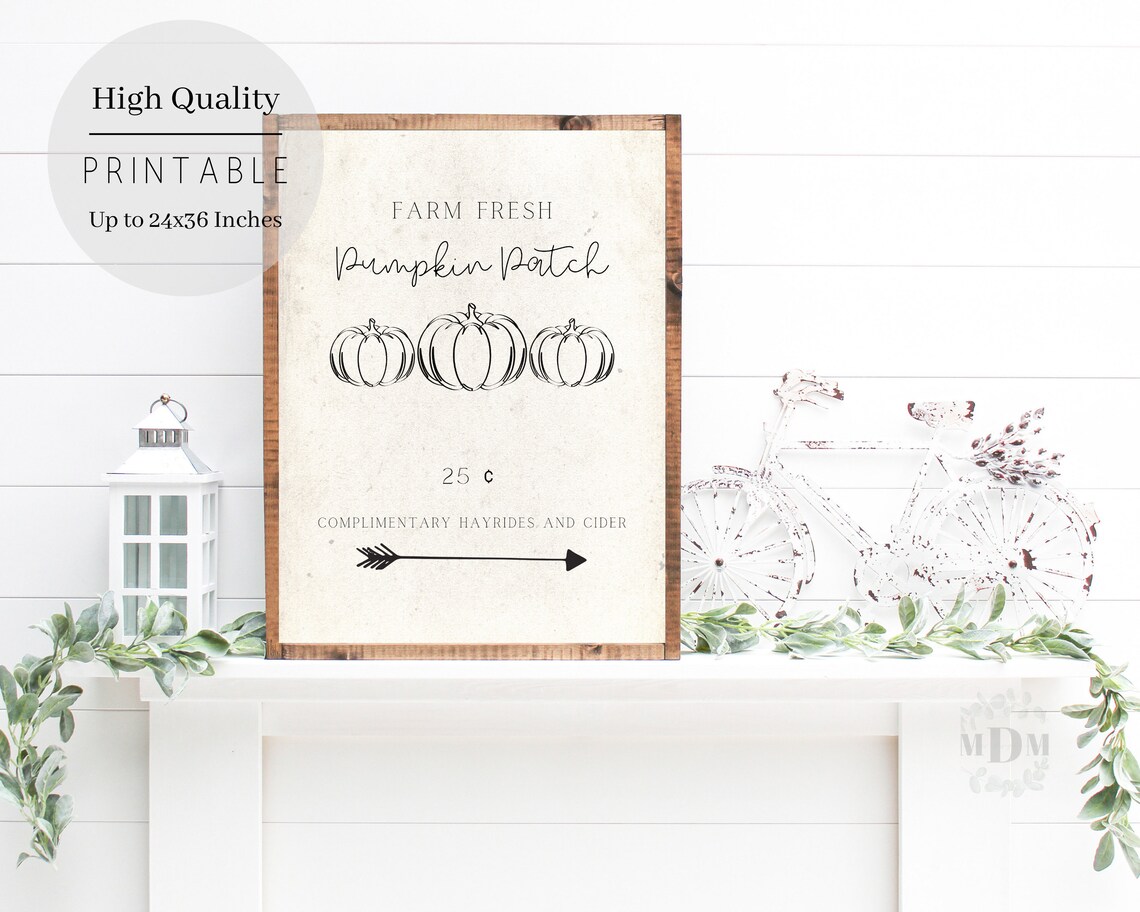Fall Farm Fresh Pumpkins Farmhouse Art Print - Image 4