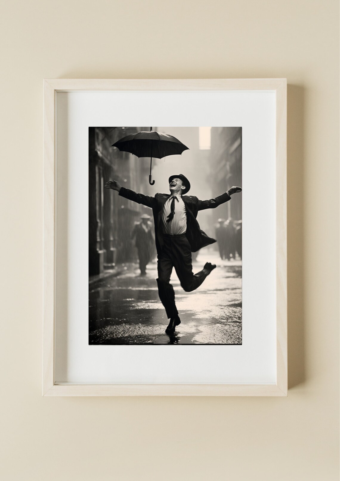 Dancing In The Rain Old Hollywood Vintage Photography Retro Movie Poster Black And White Photography Art Moviestar Man