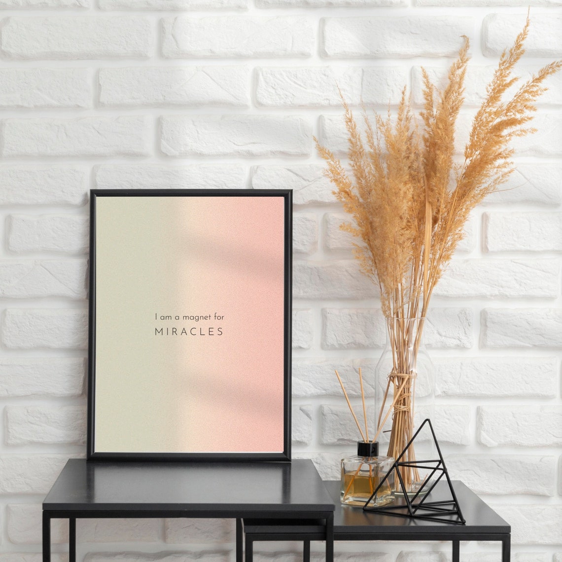 I Am A Magnet For Miracles Manifestation Gradient Quote Poster Aura - Image 3