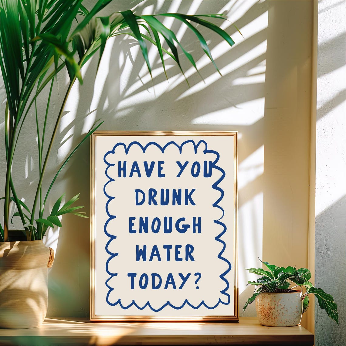 Have You Drunk Enough Water Today Funny Blue Hydration Poster - Image 2
