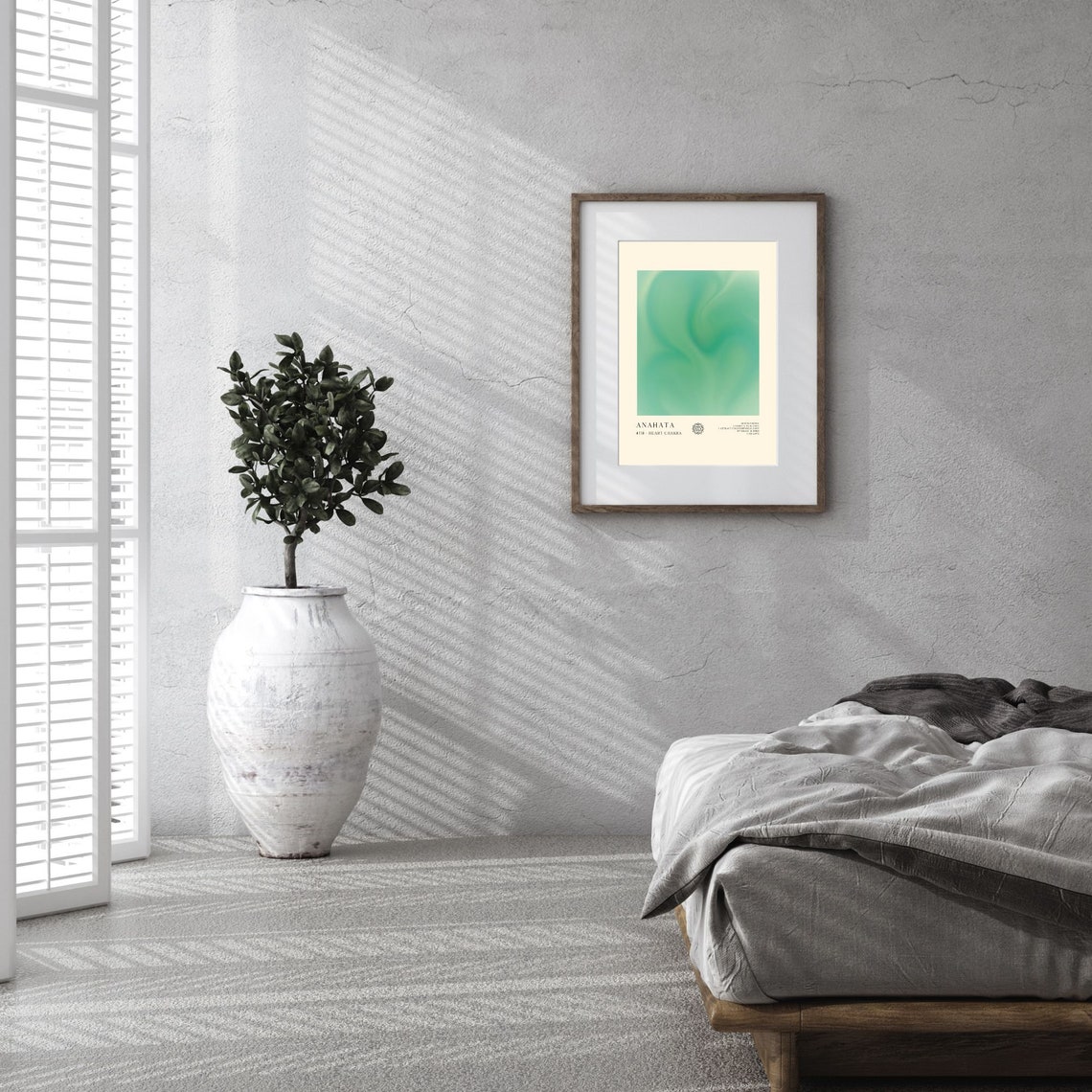Anahata 4th Heart Chakra Green Aura Affirmations Spiritual Wall Art - Image 4