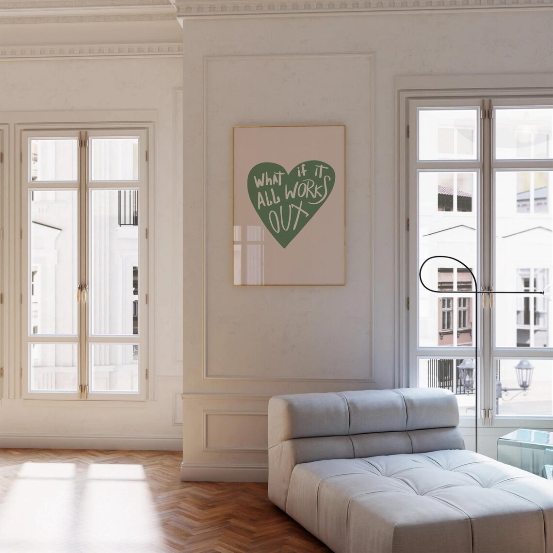 What If It All Works Out? Preppy Wall Art Print - Image 2